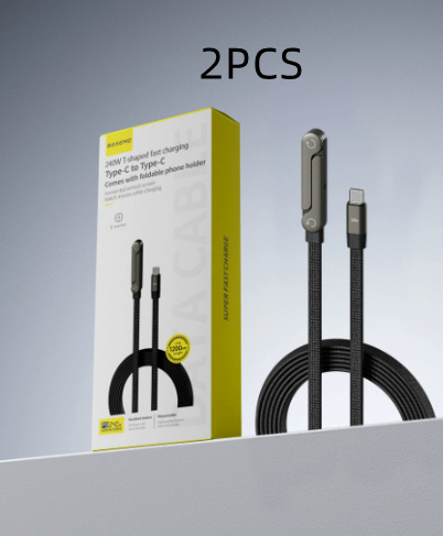 Fast Charging Foldable Bracket Data Cable 2-in-1 Data Wire Foldable Phone Tablet Stand Type-C To Type-C USB-A To Type-C