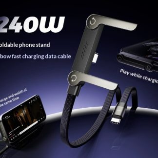 Fast Charging Foldable Bracket Data Cable 2-in-1 Data Wire Foldable Phone Tablet Stand Type-C To Type-C USB-A To Type-C - Image 2